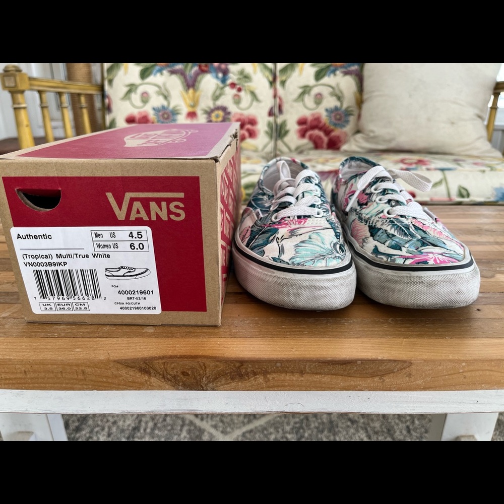 Vans Authentic Tropical Print In Multi-Color/True… - image 2